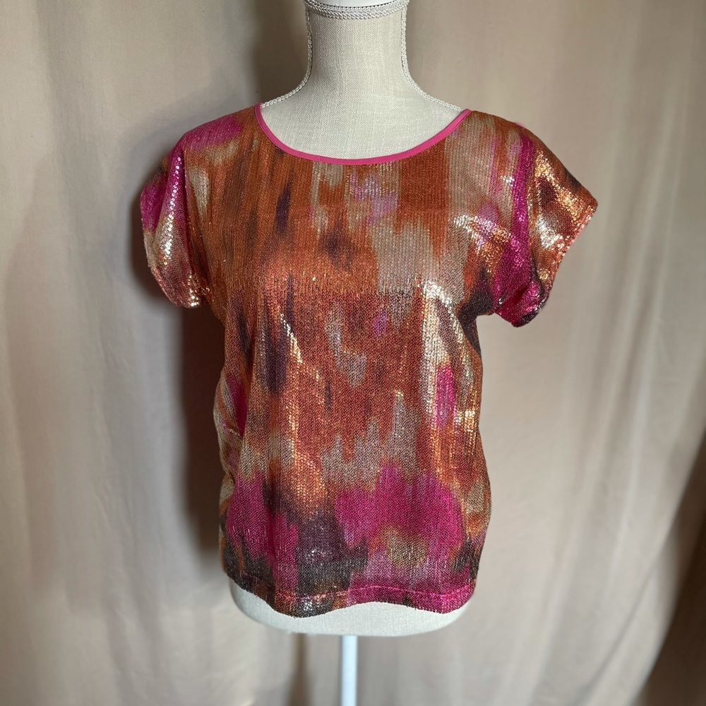 H&M Pink Sequins Top - size 2